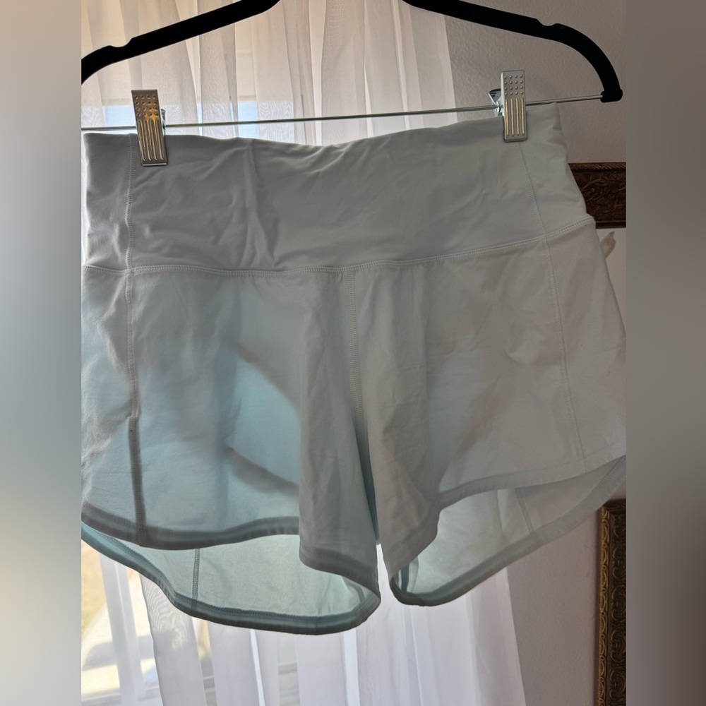 Blue high rise lululemon shorts